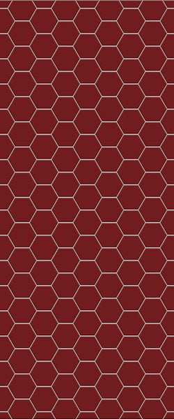 Red Hexagon Tile Acrylic Wall Panel 2440mm x 1220mm (3mm Thick) - CladdTech