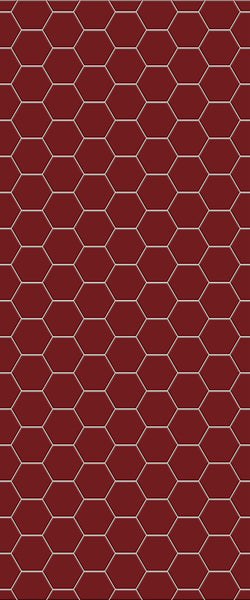 Red Hexagon Tile Acrylic Wall Panel 2440mm x 1220mm (3mm Thick) - CladdTech