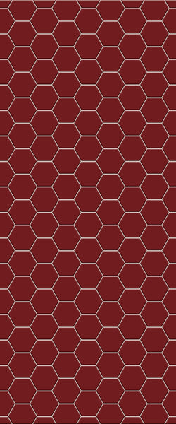 Red Hexagon Tile Acrylic Wall Panel 2440mm x 1220mm (3mm Thick) - CladdTech