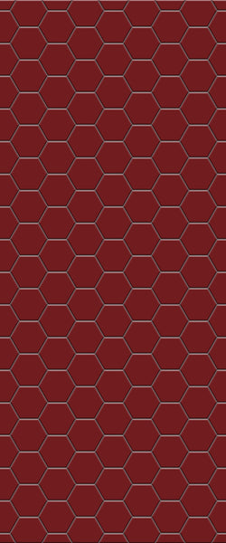 Red Hexagon Tile Acrylic Wall Panel 2440mm x 1220mm (3mm Thick) - CladdTech