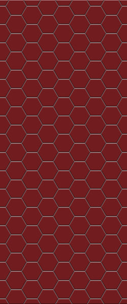 Red Hexagon Tile Acrylic Wall Panel 2440mm x 1220mm (3mm Thick) - CladdTech