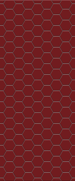 Red Hexagon Tile Acrylic Wall Panel 2440mm x 1220mm (3mm Thick) - CladdTech