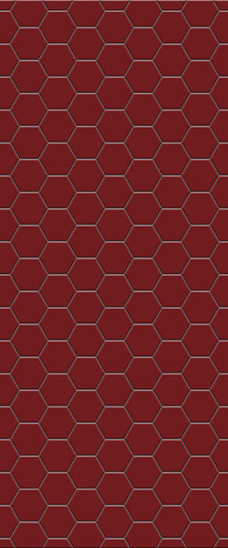 Red Hexagon Tile Acrylic Wall Panel 2440mm x 1220mm (3mm Thick) - CladdTech