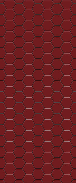 Red Hexagon Tile Acrylic Wall Panel 2440mm x 1220mm (3mm Thick) - CladdTech
