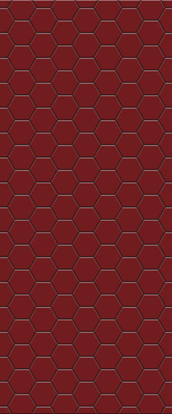 Red Hexagon Tile Acrylic Wall Panel 2440mm x 1220mm (3mm Thick) - CladdTech