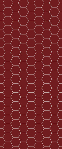 Red Hexagon Tile Acrylic Wall Panel 2440mm x 1220mm (3mm Thick) - CladdTech