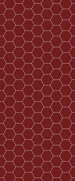 Red Hexagon Tile Acrylic Wall Panel 2440mm x 1220mm (3mm Thick) - CladdTech