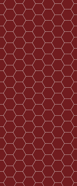 Red Hexagon Tile Acrylic Wall Panel 2440mm x 1220mm (3mm Thick) - CladdTech