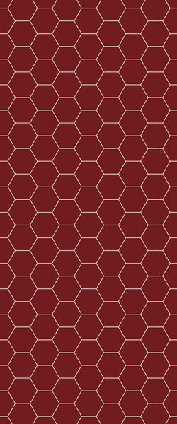 Red Hexagon Tile Acrylic Wall Panel 2440mm x 1220mm (3mm Thick) - CladdTech