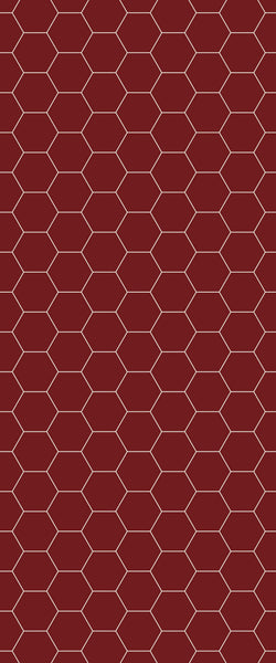 Red Hexagon Tile Acrylic Wall Panel 2440mm x 1220mm (3mm Thick) - CladdTech