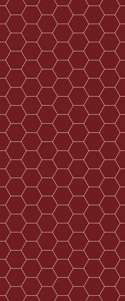 Red Hexagon Tile Acrylic Wall Panel 2440mm x 1220mm (3mm Thick) - CladdTech