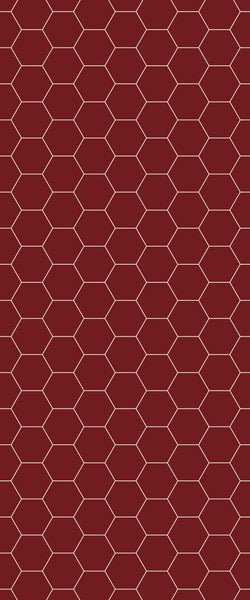Red Hexagon Tile Acrylic Wall Panel 2440mm x 1220mm (3mm Thick) - CladdTech