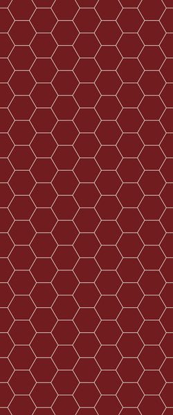 Red Hexagon Tile Acrylic Wall Panel 2440mm x 1220mm (3mm Thick) - CladdTech