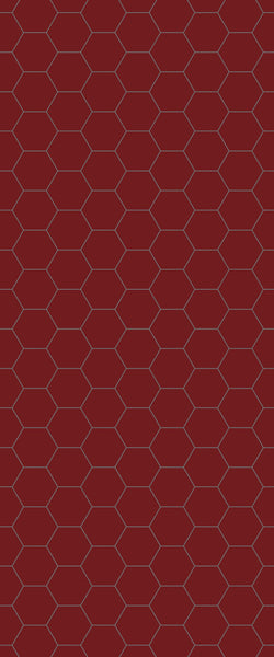 Red Hexagon Tile Acrylic Wall Panel 2440mm x 1220mm (3mm Thick) - CladdTech