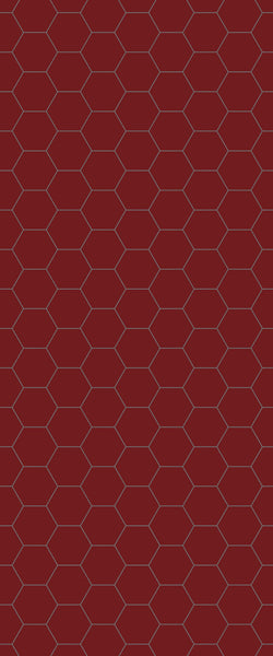 Red Hexagon Tile Acrylic Wall Panel 2440mm x 1220mm (3mm Thick) - CladdTech