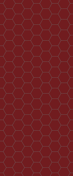 Red Hexagon Tile Acrylic Wall Panel 2440mm x 1220mm (3mm Thick) - CladdTech