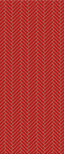 Red Single Herringbone Tile Acrylic Shower Panel 2440mm x 1220mm ( 3mm Thick) - CladdTech