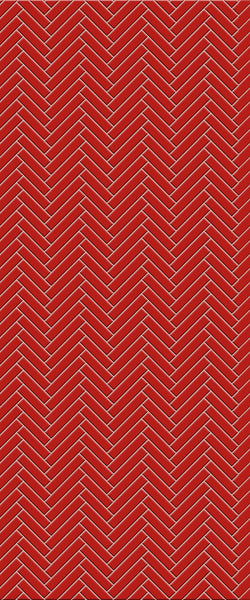 Red Single Herringbone Tile Acrylic Shower Panel 2440mm x 1220mm ( 3mm Thick) - CladdTech