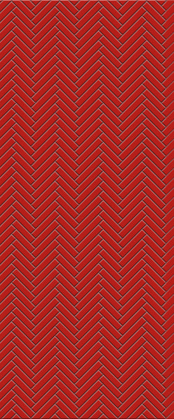 Red Single Herringbone Tile Acrylic Shower Panel 2440mm x 1220mm ( 3mm Thick) - CladdTech