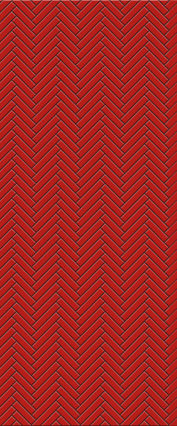 Red Single Herringbone Tile Acrylic Shower Panel 2440mm x 1220mm ( 3mm Thick) - CladdTech