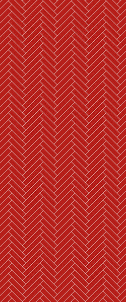 Red Single Herringbone Tile Acrylic Shower Panel 2440mm x 1220mm ( 3mm Thick) - CladdTech