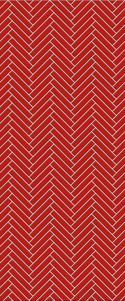 Red Double Herringbone Tile Acrylic Shower Panel 2440mm x 1220mm ( 3mm Thick) - CladdTech