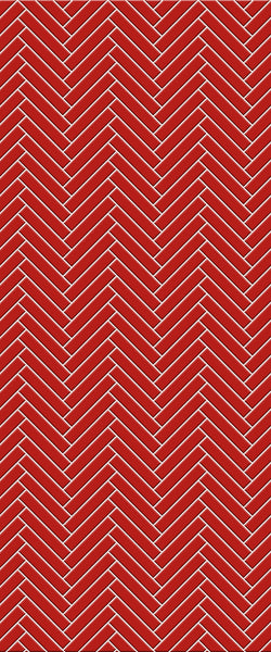 Red Double Herringbone Tile Acrylic Shower Panel 2440mm x 1220mm ( 3mm Thick) - CladdTech