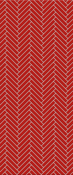 Red Double Herringbone Tile Acrylic Shower Panel 2440mm x 1220mm ( 3mm Thick) - CladdTech