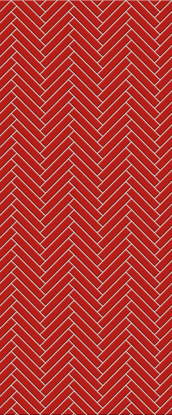 Red Double Herringbone Tile Acrylic Shower Panel 2440mm x 1220mm ( 3mm Thick) - CladdTech