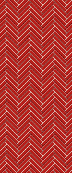 Red Double Herringbone Tile Acrylic Shower Panel 2440mm x 1220mm ( 3mm Thick) - CladdTech