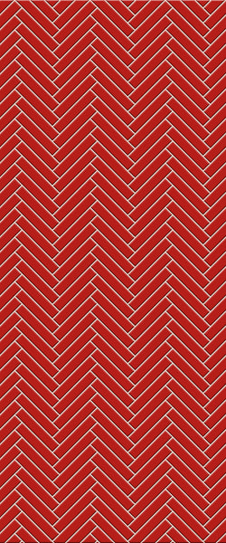 Red Double Herringbone Tile Acrylic Shower Panel 2440mm x 1220mm ( 3mm Thick) - CladdTech