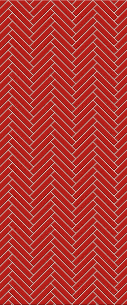 Red Double Herringbone Tile Acrylic Shower Panel 2440mm x 1220mm ( 3mm Thick) - CladdTech