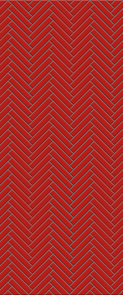 Red Double Herringbone Tile Acrylic Shower Panel 2440mm x 1220mm ( 3mm Thick) - CladdTech