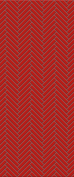 Red Double Herringbone Tile Acrylic Shower Panel 2440mm x 1220mm ( 3mm Thick) - CladdTech