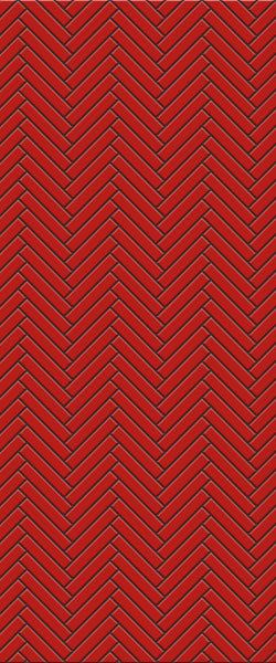 Red Double Herringbone Tile Acrylic Shower Panel 2440mm x 1220mm ( 3mm Thick) - CladdTech