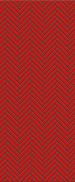 Red Double Herringbone Tile Acrylic Shower Panel 2440mm x 1220mm ( 3mm Thick) - CladdTech