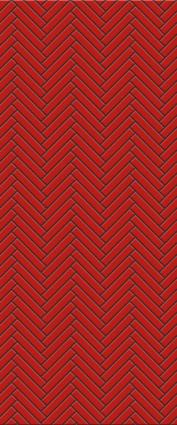 Red Double Herringbone Tile Acrylic Shower Panel 2440mm x 1220mm ( 3mm Thick) - CladdTech