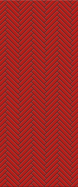 Red Double Herringbone Tile Acrylic Shower Panel 2440mm x 1220mm ( 3mm Thick) - CladdTech