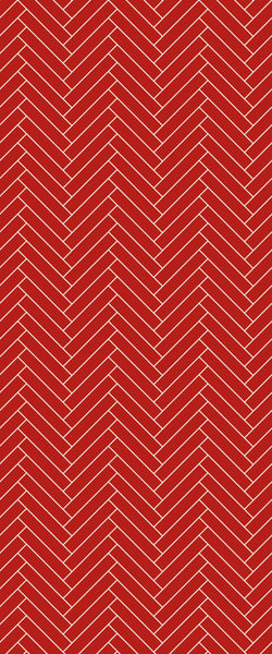 Red Double Herringbone Tile Acrylic Shower Panel 2440mm x 1220mm ( 3mm Thick) - CladdTech