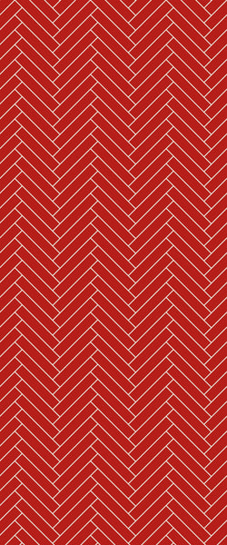 Red Double Herringbone Tile Acrylic Shower Panel 2440mm x 1220mm ( 3mm Thick) - CladdTech