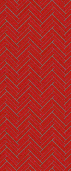 Red Double Herringbone Tile Acrylic Shower Panel 2440mm x 1220mm ( 3mm Thick) - CladdTech