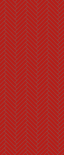 Red Double Herringbone Tile Acrylic Shower Panel 2440mm x 1220mm ( 3mm Thick) - CladdTech