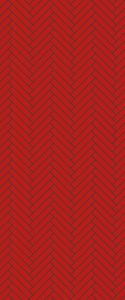 Red Double Herringbone Tile Acrylic Shower Panel 2440mm x 1220mm ( 3mm Thick) - CladdTech