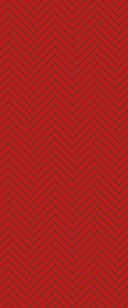 Red Double Herringbone Tile Acrylic Shower Panel 2440mm x 1220mm ( 3mm Thick) - CladdTech