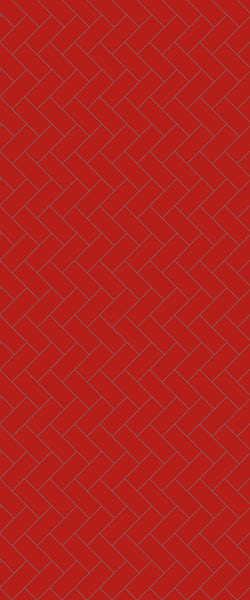 Red Diagonal Herringbone Tile Acrylic Shower Panel 2440mm x 1220mm ( 3mm Thick) - CladdTech