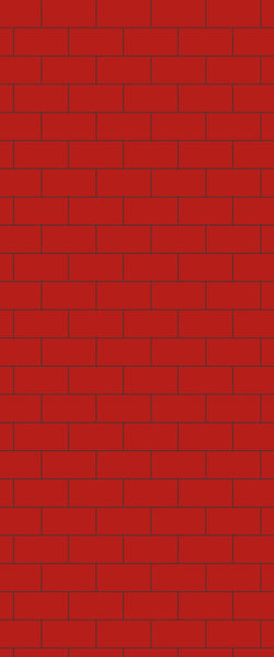 Red Subway Tile Acrylic Shower Panel 2440mm x 1220mm ( 3mm Thick) - CladdTech