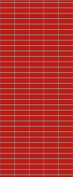Red Horizontal Block Tile Acrylic Shower Panel 2440mm x 1220mm ( 3mm Thick) - CladdTech