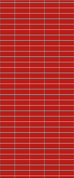 Red Horizontal Block Tile Acrylic Shower Panel 2440mm x 1220mm ( 3mm Thick) - CladdTech