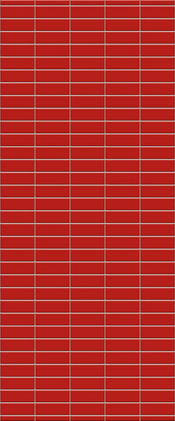 Red Horizontal Block Tile Acrylic Shower Panel 2440mm x 1220mm ( 3mm Thick) - CladdTech