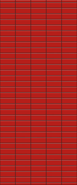 Red Horizontal Block Tile Acrylic Shower Panel 2440mm x 1220mm ( 3mm Thick) - CladdTech